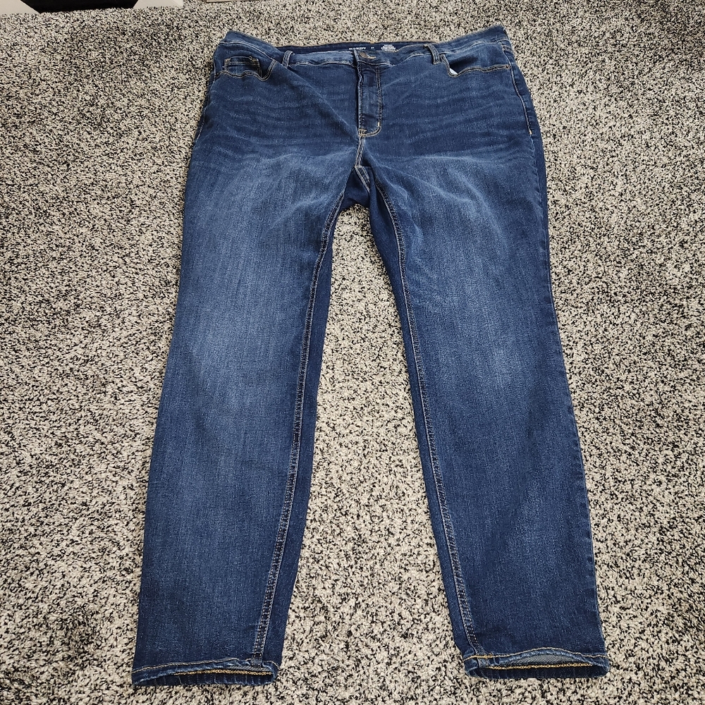 Old Navy Hi Rise Rockstar Super Skinny Jeans Secret Smooth Women Sz 22,Darkwash